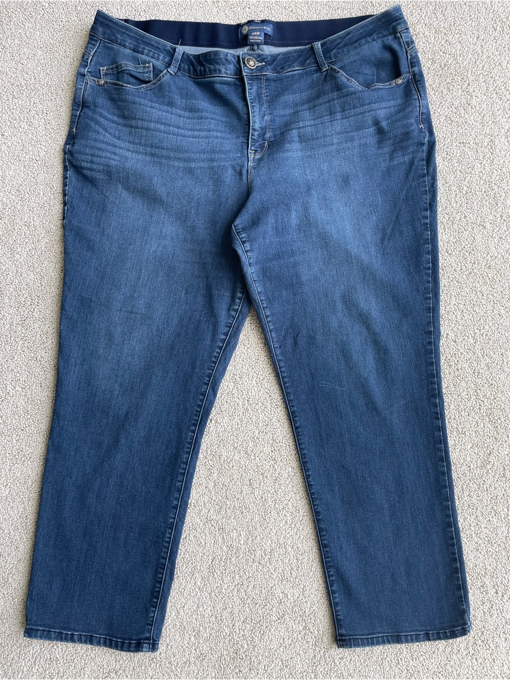 Democracy “Ab”Solution Medium Wash Straight Leg Denim Jeans Plus Size 24W